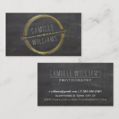 MODERN ARROW LOGO gold folie rustieke hand geteken Visitekaartje (Voorkant / Achterkant)