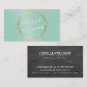 MODERN ARROW LOGO gold folie rustieke handgetekend Visitekaartje (Voorkant / Achterkant)