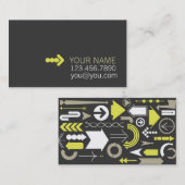 Modern Arrows Green Visitekaartje (Voorkant / Achterkant)