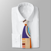 Modern Art Abstract Faux Bauhaus Pattern Stropdas (Gebonden)