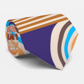 Modern Art Abstract Faux Bauhaus Pattern Stropdas (Opgerold)