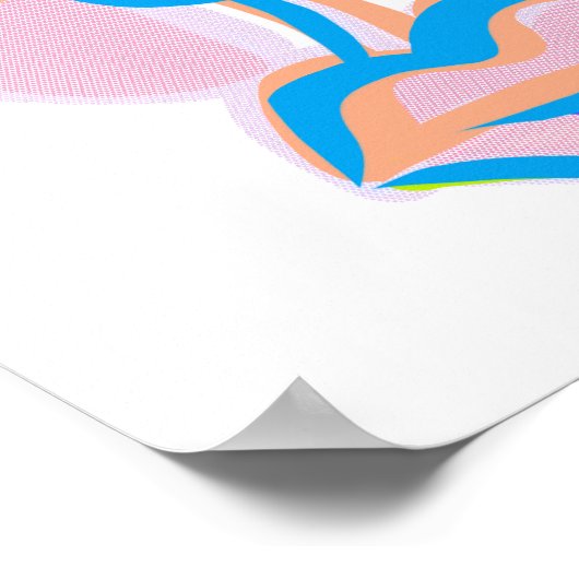 Modern Art Abstract gezichtsveld Poster (Hoek)