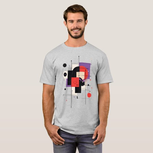 Modern Art Abstracte geometrische vormen T-shirt (Voorkant volledig)