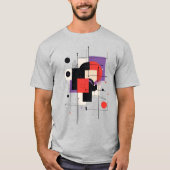 Modern Art Abstracte geometrische vormen T-shirt (Voorkant)
