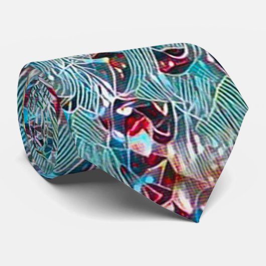 Modern Art Acid Paisley Stropdas (Opgerold)