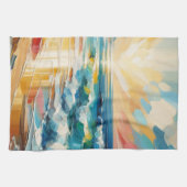 Modern Art Beach Sunset Art Design Theedoek (Horizontaal)