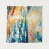 Modern Art Beach zonsondergang Wandkleed (Voorkant (horizontaal))