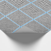 Modern Art Black, White Squares Cadeaupapier (Hoek)