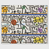 Modern Art Bliss Wrap – De rijke haven van Paul Kl Cadeaupapier (Vlak)