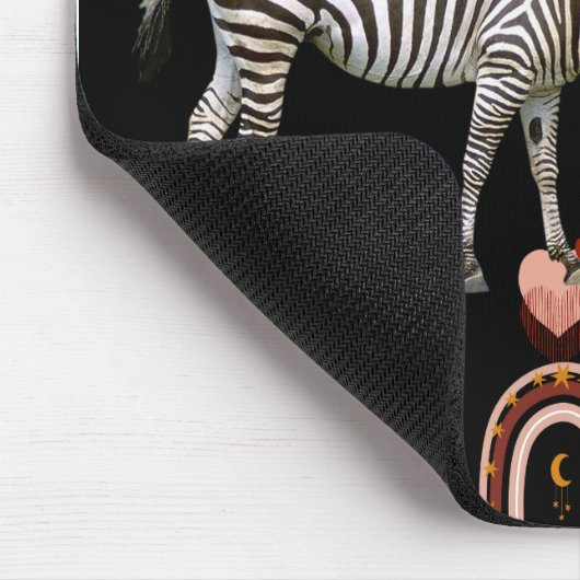 Modern Art Boho Bohemian Animals Rainbows Zebras Muismat (Hoek)