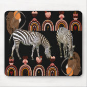 Modern Art Boho Bohemian Animals Rainbows Zebras Muismat (Voorkant)