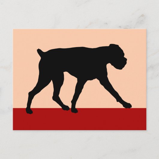 Modern Art Boxer Dog Briefkaart (Voorkant)