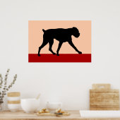 Modern Art Boxer Dog Poster (Keuken)