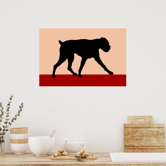 Modern Art Boxer Dog Poster (Keuken)