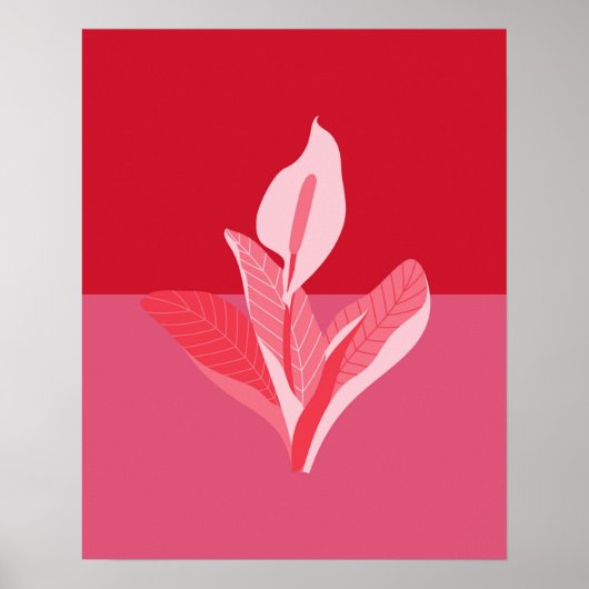 Modern Art Calla Lily Roze Poster (Voorkant)