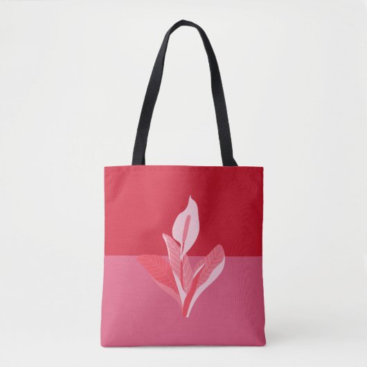 Modern Art Calla Lily Roze Tote Bag (Voorkant)