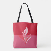 Modern Art Calla Lily Roze Tote Bag (Achterkant)