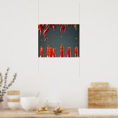 Modern Art Chili Pepper Hot Sauce Mexican Decor Poster (Keuken)
