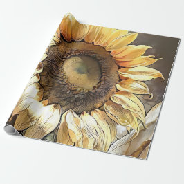 Modern Art  Collectie zonnebloem Cadeaupapier