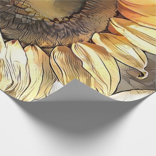 Modern Art  Collectie zonnebloem Cadeaupapier (Hoek)