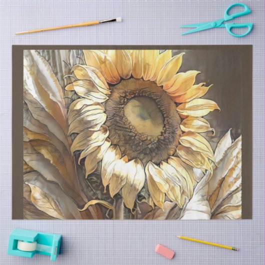 Modern Art  Collectie zonnebloem Tissuepapier (Craft)