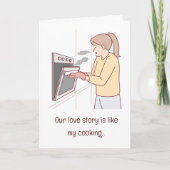 Modern Art Couple houdt van hartverwarmende Valent Kaart (Voorkant)