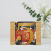 Modern Art Cubist Demuth Figuur 5 in Gold Briefkaart (Staand voorkant)