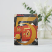 Modern Art Cubist Demuth Figuur 5 in Gold Briefkaart (Staand voorkant)