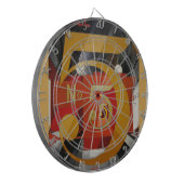 Modern Art Cubist Demuth Figuur 5 in Gold Dartbord (Voorkant Links)