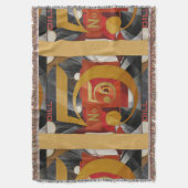 Modern Art Cubist Demuth Figuur 5 in Gold Deken (Voorkant Verticaal)