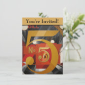 Modern Art Cubist Demuth Figuur 5 in Gold Kaart (Staand voorkant)