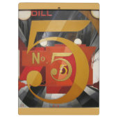 Modern Art Cubist Demuth Figuur 5 in Gold Klembord (Achterkant)