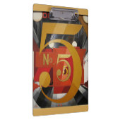 Modern Art Cubist Demuth Figuur 5 in Gold Klembord (Rechts)