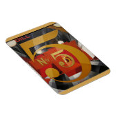 Modern Art Cubist Demuth Figuur 5 in Gold Magneet (Rechterzijde)