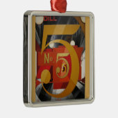 Modern Art Cubist Demuth Figuur 5 in Gold Metalen Ornament (Rechts)