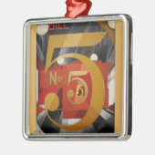 Modern Art Cubist Demuth Figuur 5 in Gold Metalen Ornament (Links)