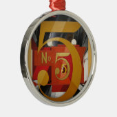 Modern Art Cubist Demuth Figuur 5 in Gold Metalen Ornament (Rechts)