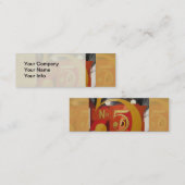 Modern Art Cubist Demuth Figuur 5 in Gold Mini Visitekaartje (Voorkant / Achterkant)