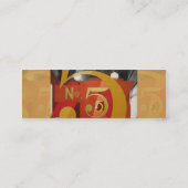 Modern Art Cubist Demuth Figuur 5 in Gold Mini Visitekaartje (Achterkant)