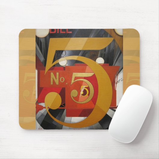 Modern Art Cubist Demuth Figuur 5 in Gold Muismat (Met muis)