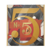 Modern Art Cubist Demuth Figuur 5 in Gold Notitieblok (Voorkant)