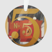 Modern Art Cubist Demuth Figuur 5 in Gold Ornament (voorkant)