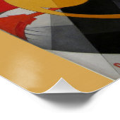 Modern Art Cubist Demuth Figuur 5 in Gold Poster (Hoek)