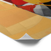 Modern Art Cubist Demuth Figuur 5 in Gold Poster (Hoek)