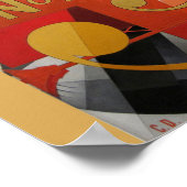 Modern Art Cubist Demuth Figuur 5 in Gold Poster (Hoek)