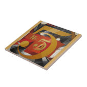 Modern Art Cubist Demuth Figuur 5 in Gold Tegeltje (Zijkant)