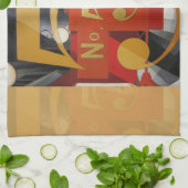 Modern Art Cubist Demuth Figuur 5 in Gold Theedoek (Gevouwen)