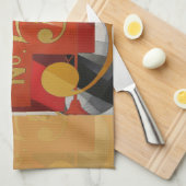 Modern Art Cubist Demuth Figuur 5 in Gold Theedoek (Quarter Fold)