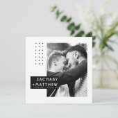 Modern Art Custom Photo Wedding Invitation Kaart (Staand voorkant)