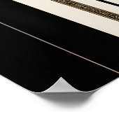 Modern Art Deco 1920 Geometrisch goud zwart wit Poster (Hoek)